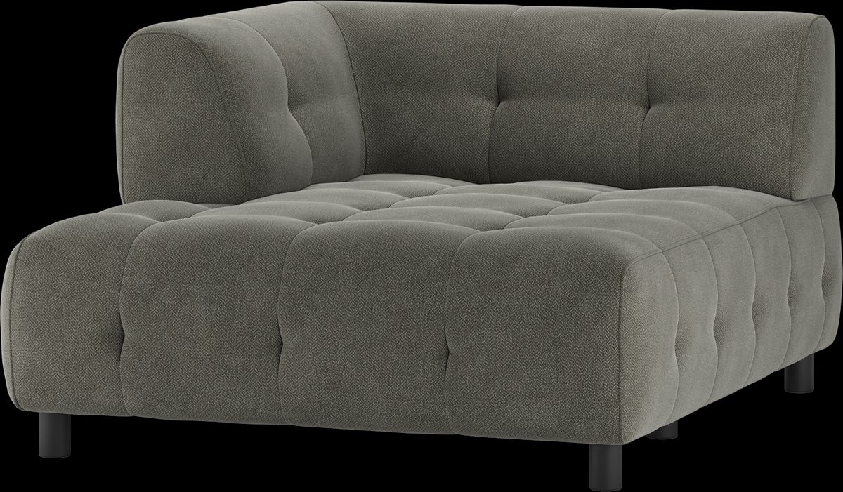 Louis Modulære sofa 1,5 chaiselong med arm venstre, vævet stof grøn H73x140x122 cm