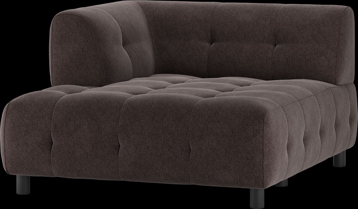 Louis Modulære sofa 1,5 chaiselong med arm venstre, vævet stof kaffe H73x140x122 cm