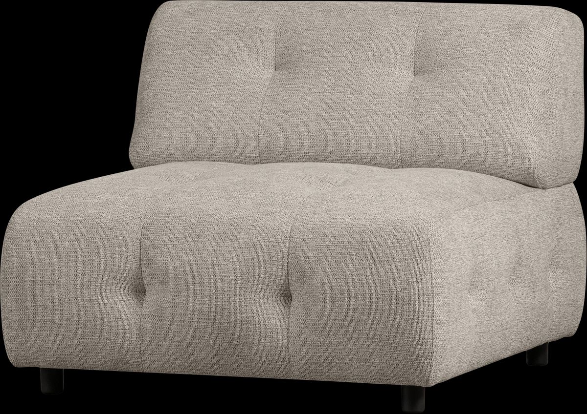 Louis Modulære sofa 1,5-sæder, chenille lysegrå H73x90x90 cm