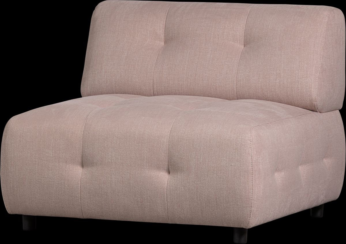 Louis Modulære sofa 1,5-sæder, fladvævet stof lyserød H73x90x90 cm