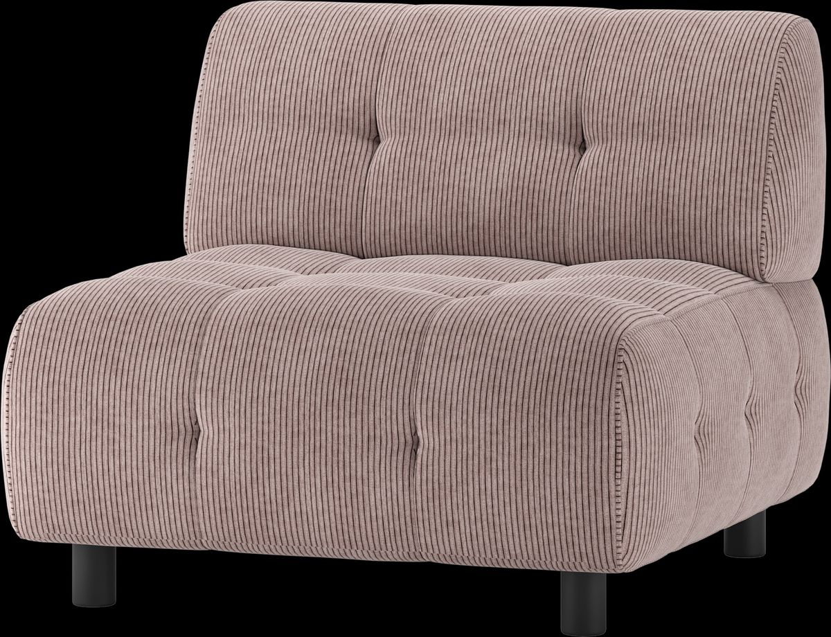 Louis Modulære sofa 1,5-sæder, fløjl lyserød H73x90x90 cm