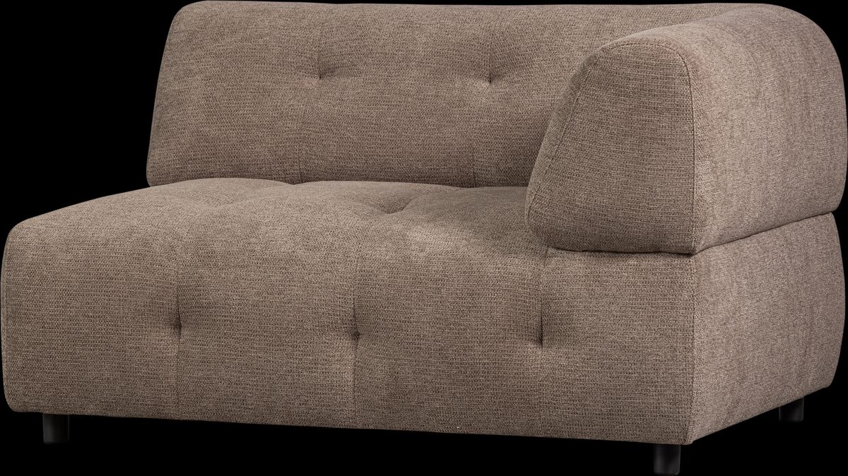 Louis Modulære sofa 1,5-sæder med arm højre, chenille kaffe H73x90x122 cm