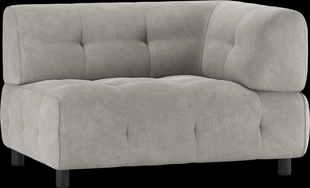 Louis Modulære sofa 1,5-sæder med arm højre, chenille lysegrøn H73x90x122 cm