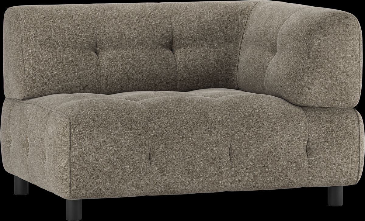 Louis Modulære sofa 1,5-sæder med arm højre, fladvævet stof grøn H73x90x122 cm