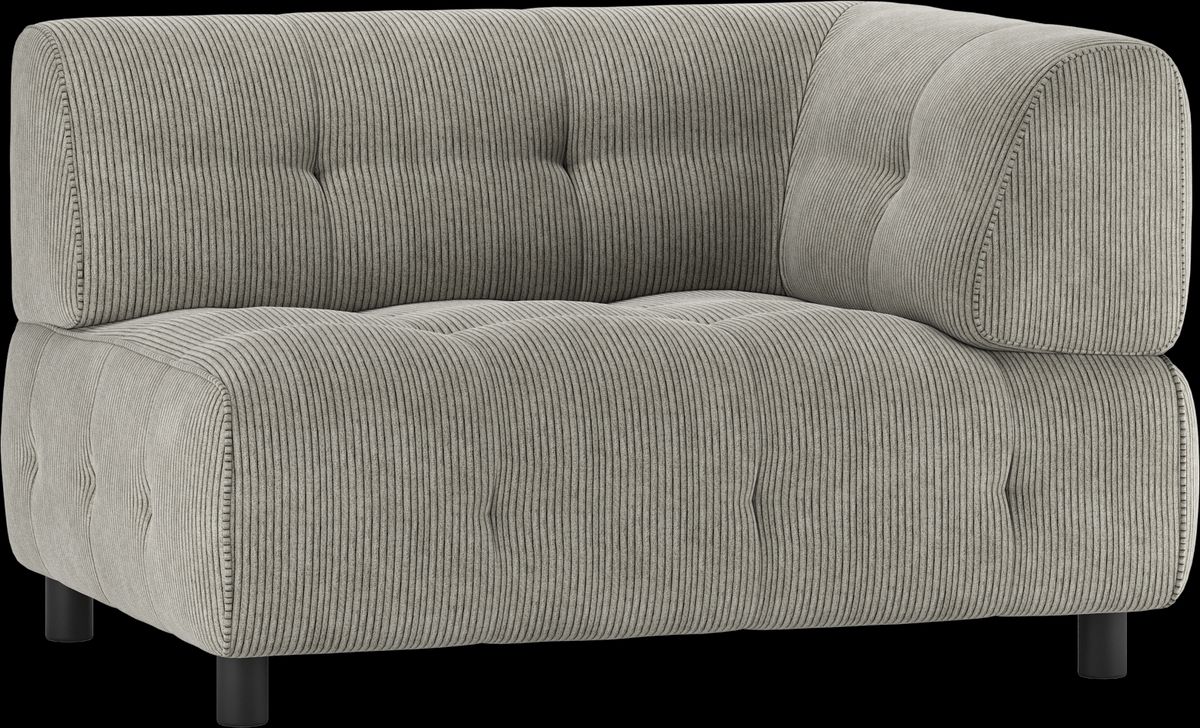 Louis Modulære sofa 1,5-sæder med arm højre, fløjl lysegrøn H73x90x122 cm