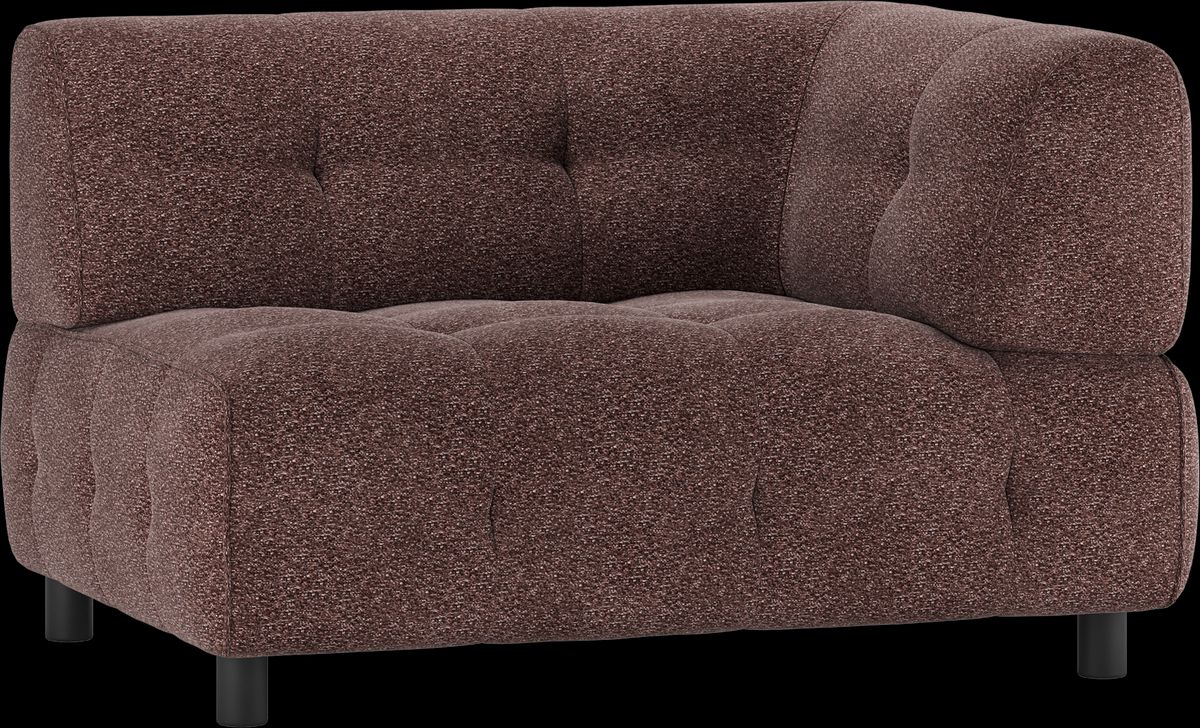 Louis Modulære sofa 1,5-sæder med arm højre, grov melange lyserød H73x90x122 cm