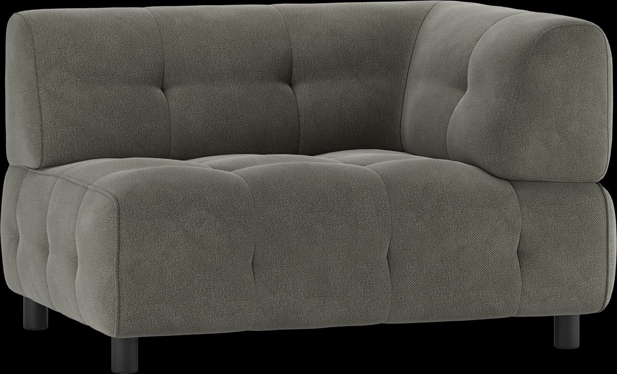 Louis Modulære sofa 1,5-sæder med arm højre, vævet stof grøn H73x90x122 cm