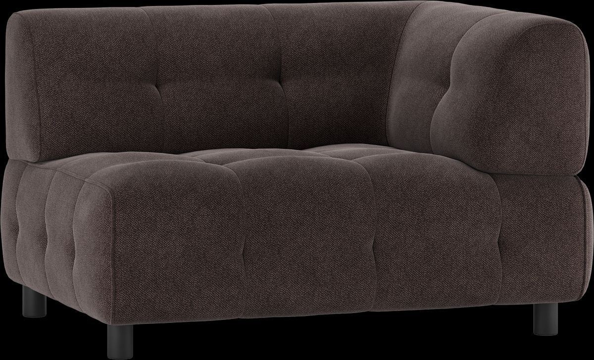 Louis Modulære sofa 1,5-sæder med arm højre, vævet stof kaffe H73x90x122 cm