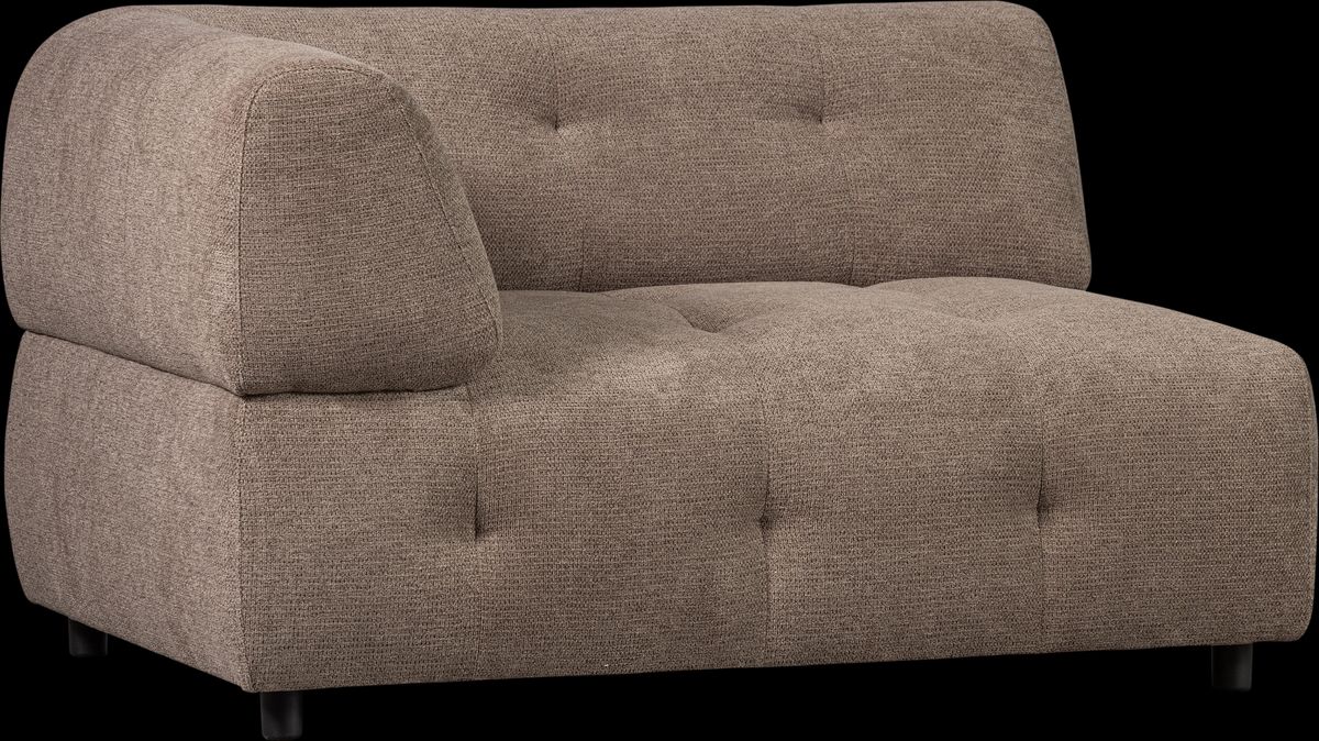 Louis Modulære sofa 1,5-sæder med arm venstre, chenille kaffe H73x90x122 cm