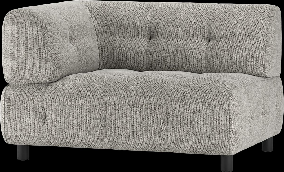 Louis Modulære sofa 1,5-sæder med arm venstre, chenille lysegrøn H73x90x122 cm