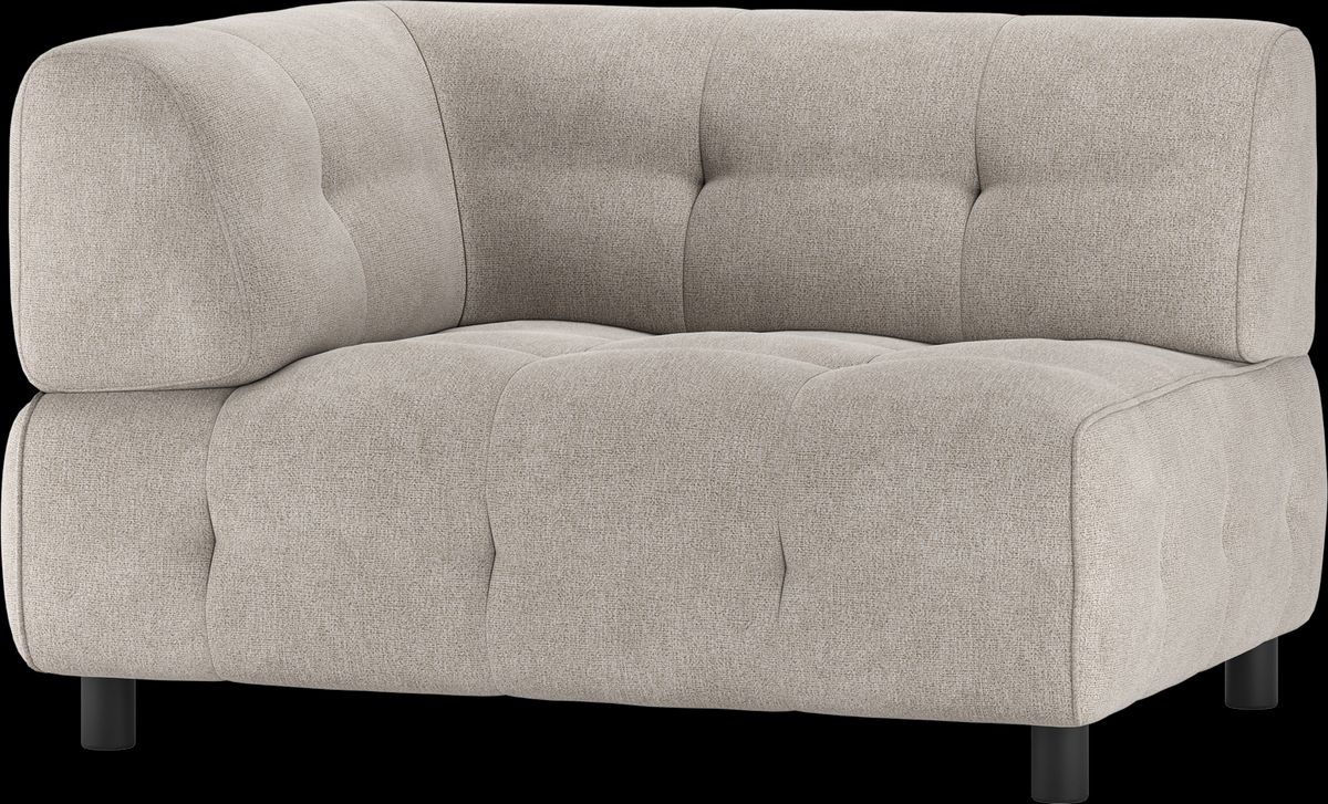 Louis Modulære sofa 1,5-sæder med arm venstre, fladvævet stof lysegrøn H73x90x122 cm