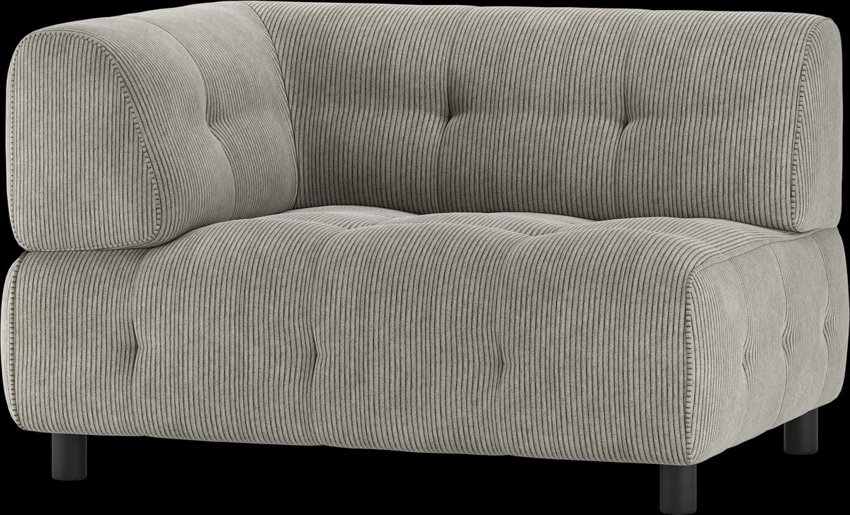 Louis Modulære sofa 1,5-sæder med arm venstre, fløjl lysegrøn H73x90x122 cm