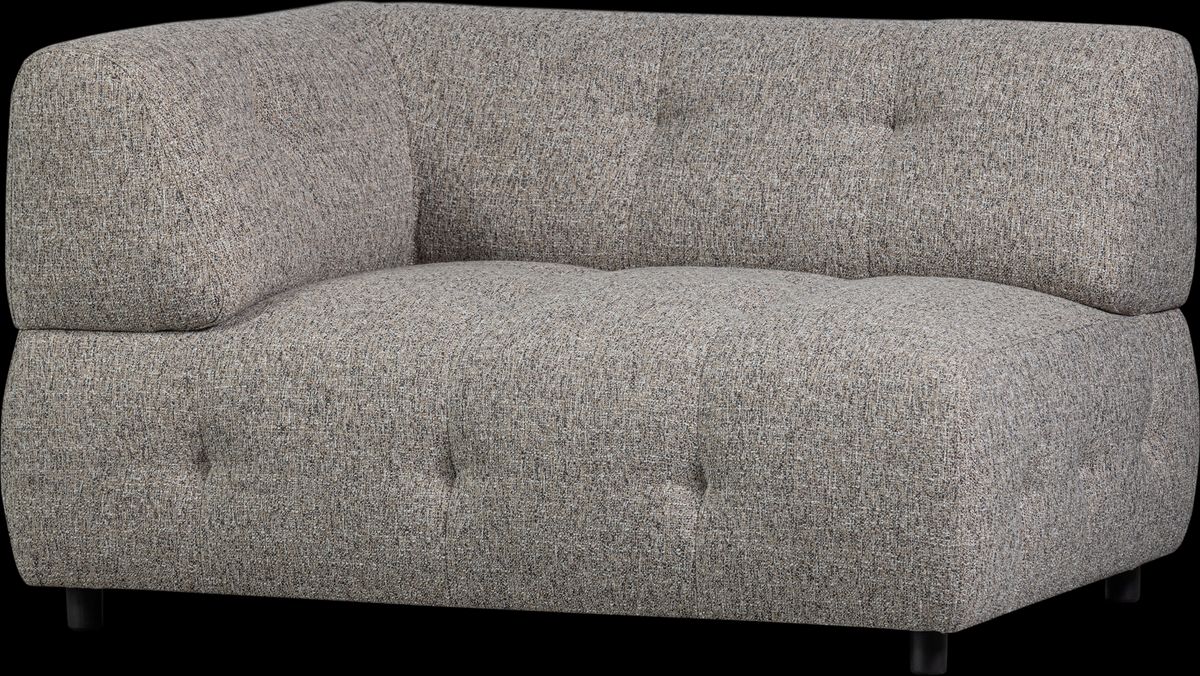 Louis Modulære sofa 1,5-sæder med arm venstre, grov melange kaffe H73x90x122 cm