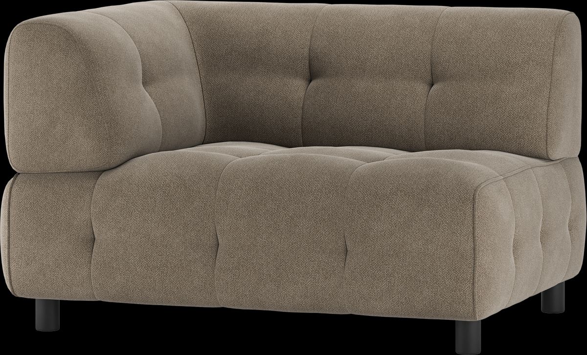 Louis Modulære sofa 1,5-sæder med arm venstre, vævet stof lysegrøn H73x90x122 cm