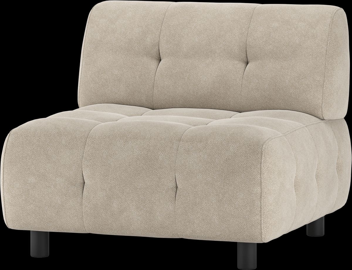 Louis Modulære sofa 1,5-sæder, vævet stof lysegrå H73x90x90 cm