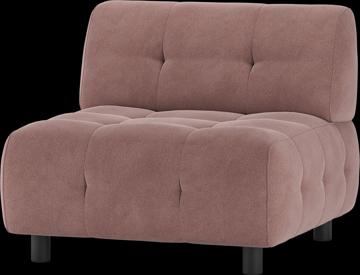 Louis Modulære sofa 1,5-sæder, vævet stof lyserød H73x90x90 cm