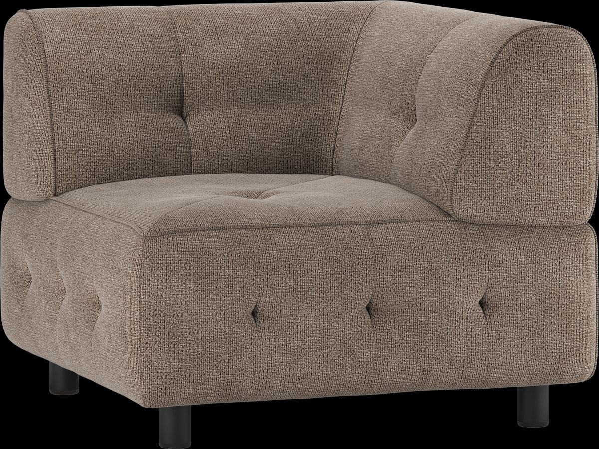 Louis Modulære sofa Hjørneelement, chenille kaffe H73x90x90 cm