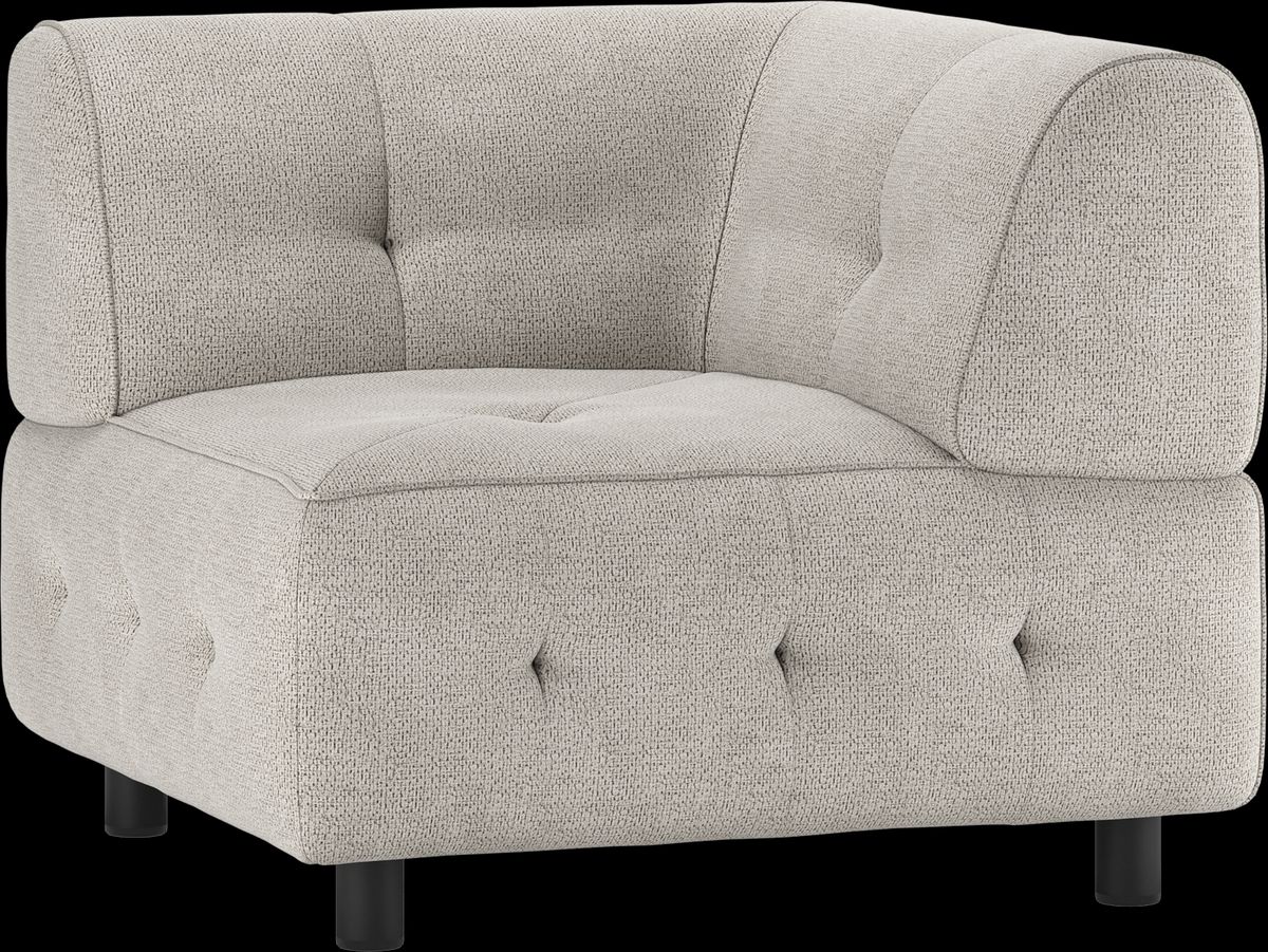 Louis Modulære sofa Hjørneelement, chenille lysegrå H73x90x90 cm