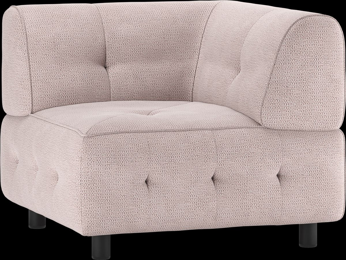 Louis Modulære sofa Hjørneelement, chenille lyserød H73x90x90 cm