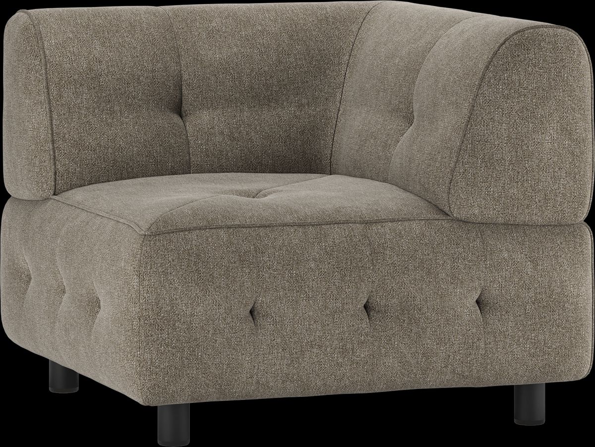 Louis Modulære sofa Hjørneelement, fladvævet stof grøn H73x90x90 cm