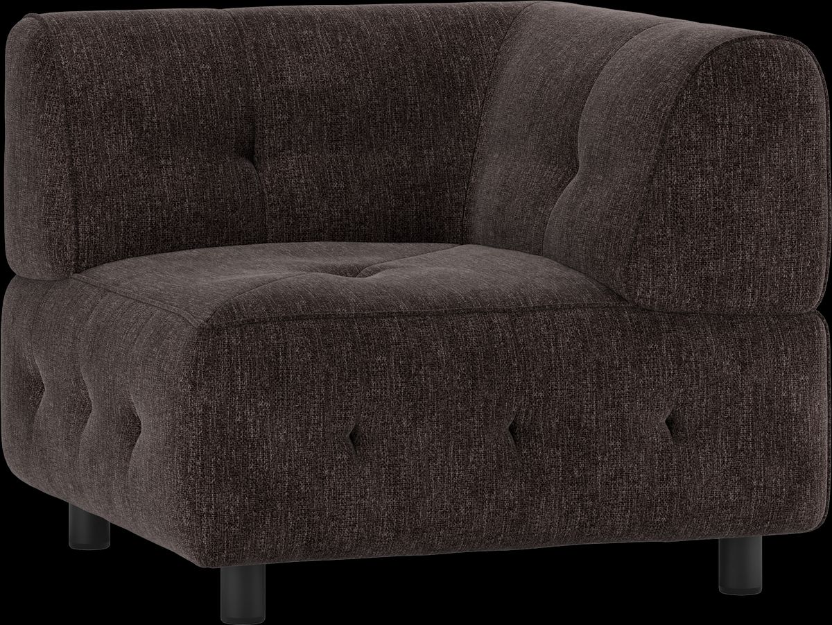 Louis Modulære sofa Hjørneelement, fladvævet stof kaffe H73x90x90 cm