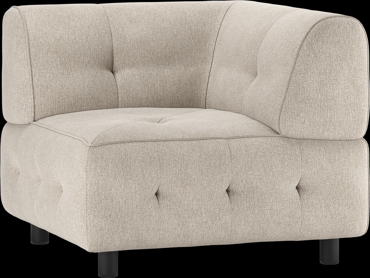 Louis Modulære sofa Hjørneelement, fladvævet stof lysegrå H73x90x90 cm