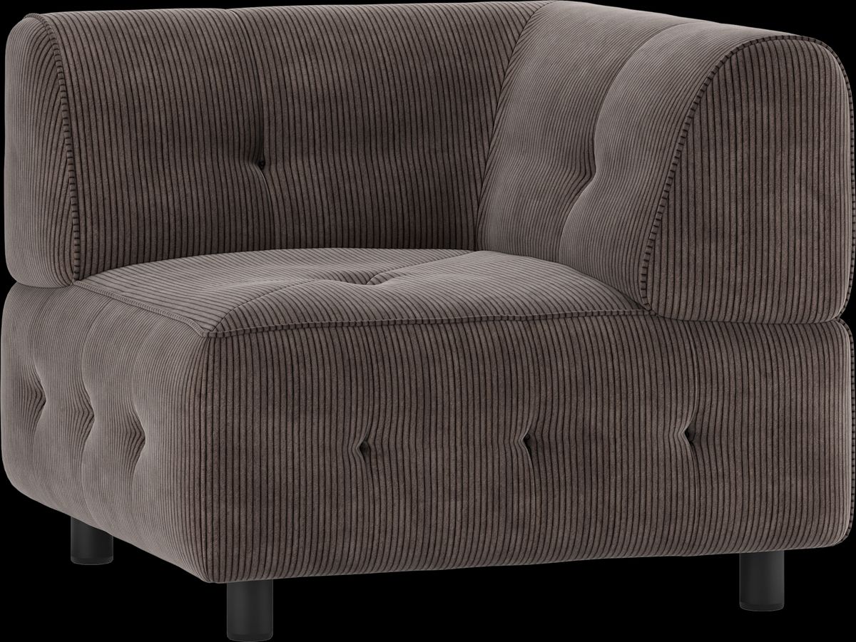 Louis Modulære sofa Hjørneelement, fløjl kaffe H73x90x90 cm