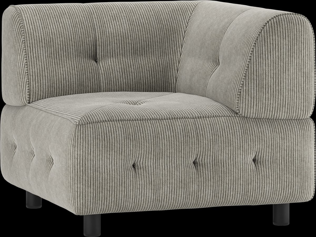 Louis Modulære sofa Hjørneelement, fløjl lysegrøn H73x90x90 cm