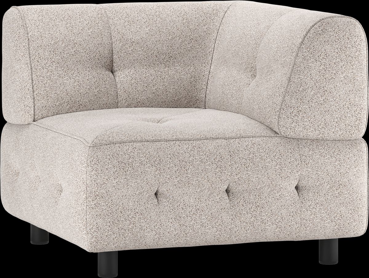 Louis Modulære sofa Hjørneelement, grov melange lysegrå H73x90x90 cm