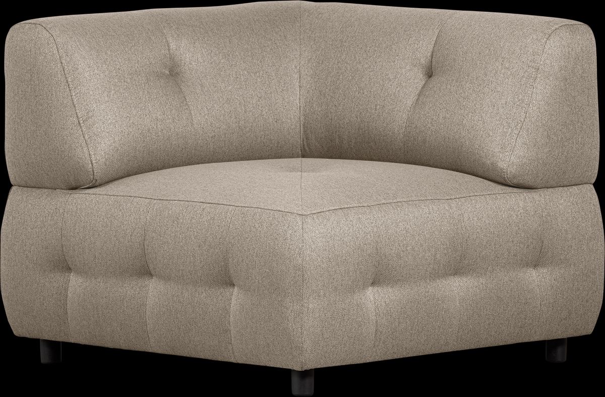 Louis Modulære sofa Hjørneelement, vævet stof lysegrå H73x90x90 cm