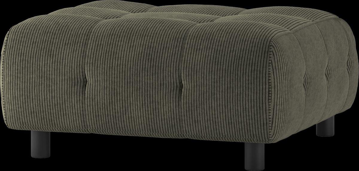 Louis Modulære sofa Skammel, fløjl grøn H43x90x90 cm