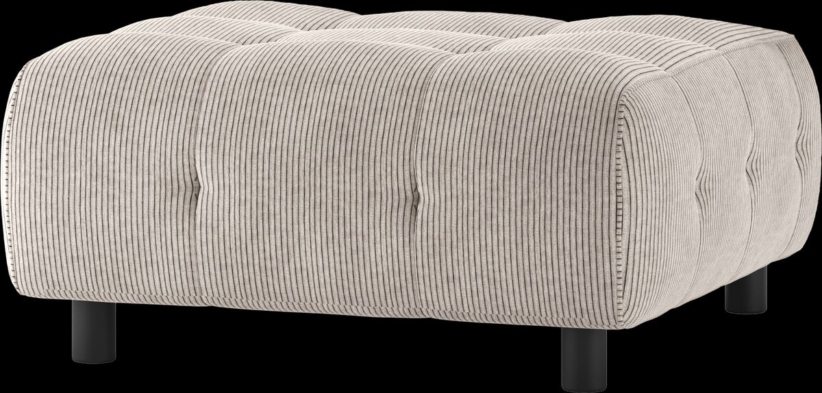 Louis Modulære sofa Skammel, fløjl lysegrå H43x90x90 cm