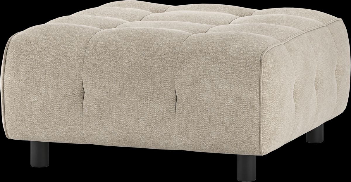 Louis Modulære sofa Skammel, vævet stof lysegrå H43x90x90 cm