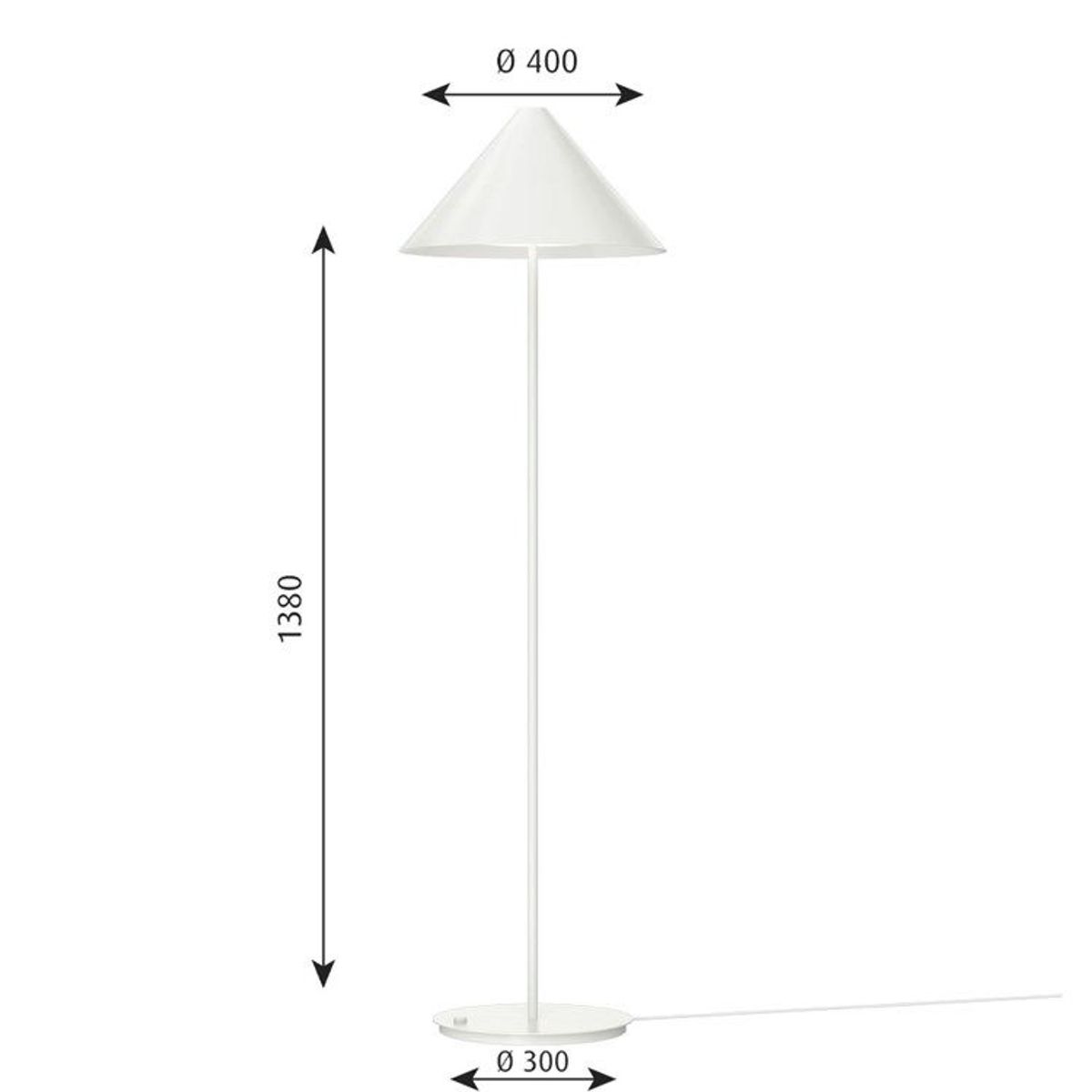 Louis Poulsen Keglen Gulvlampe 8.5W LED 2700-2000K White