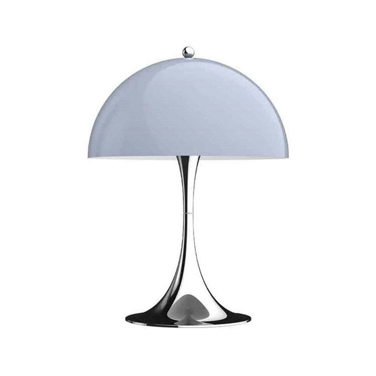 Louis Poulsen Panthella 250 Bordlampe Chrome & Blue Grey Opal