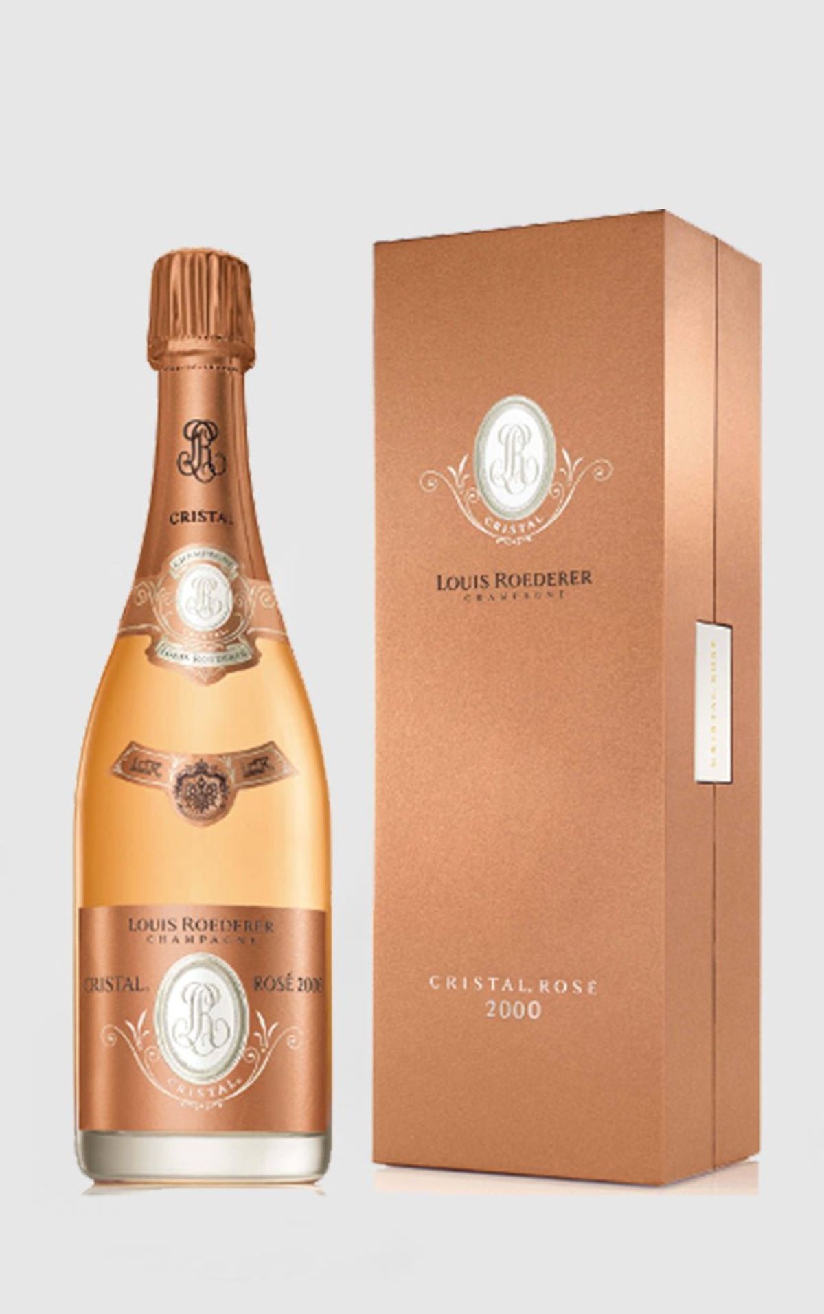 Louis Roederer Cristal Rosé 2000 i gaveæske