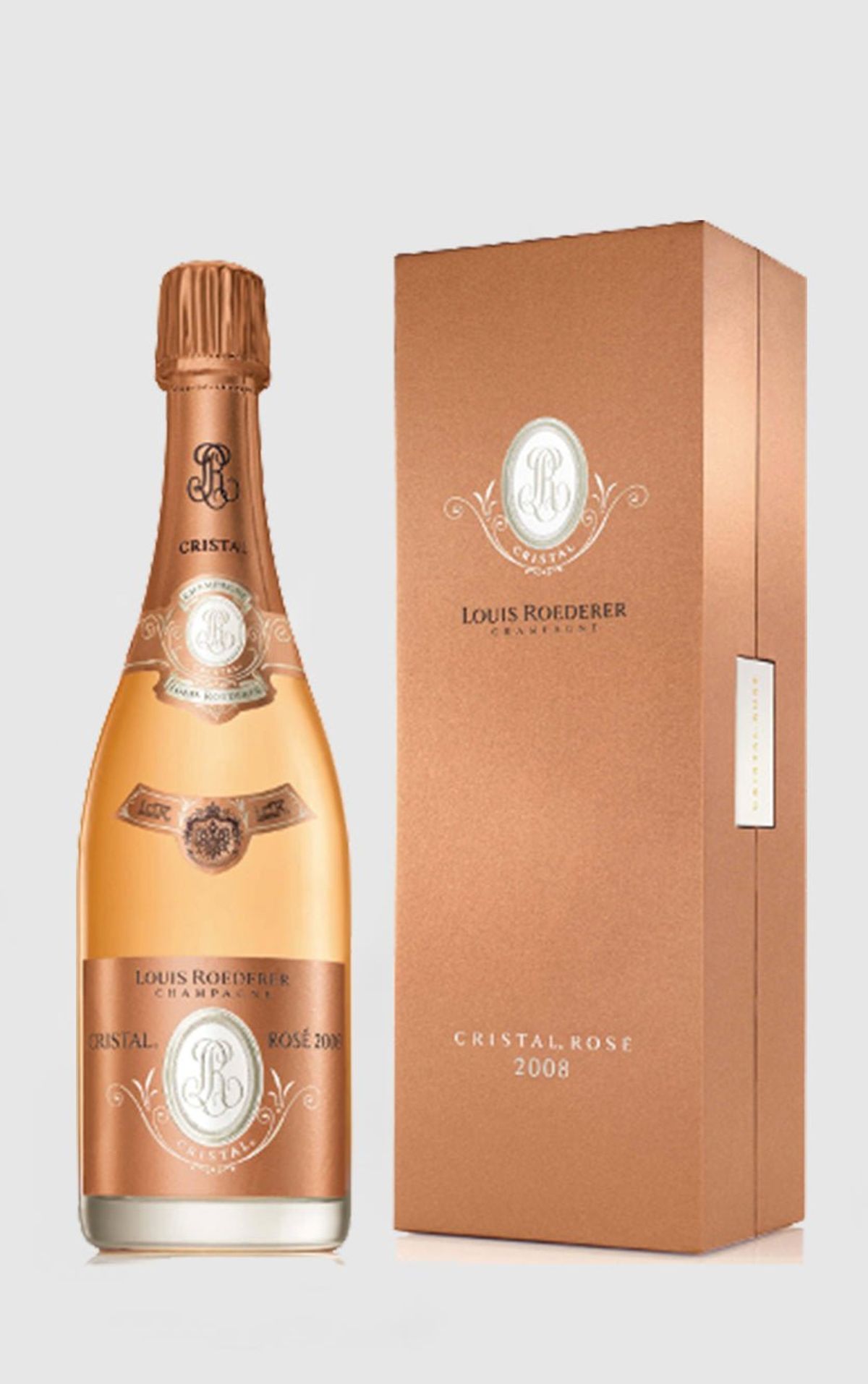 Louis Roederer Cristal Rosé 2008 i gaveæske