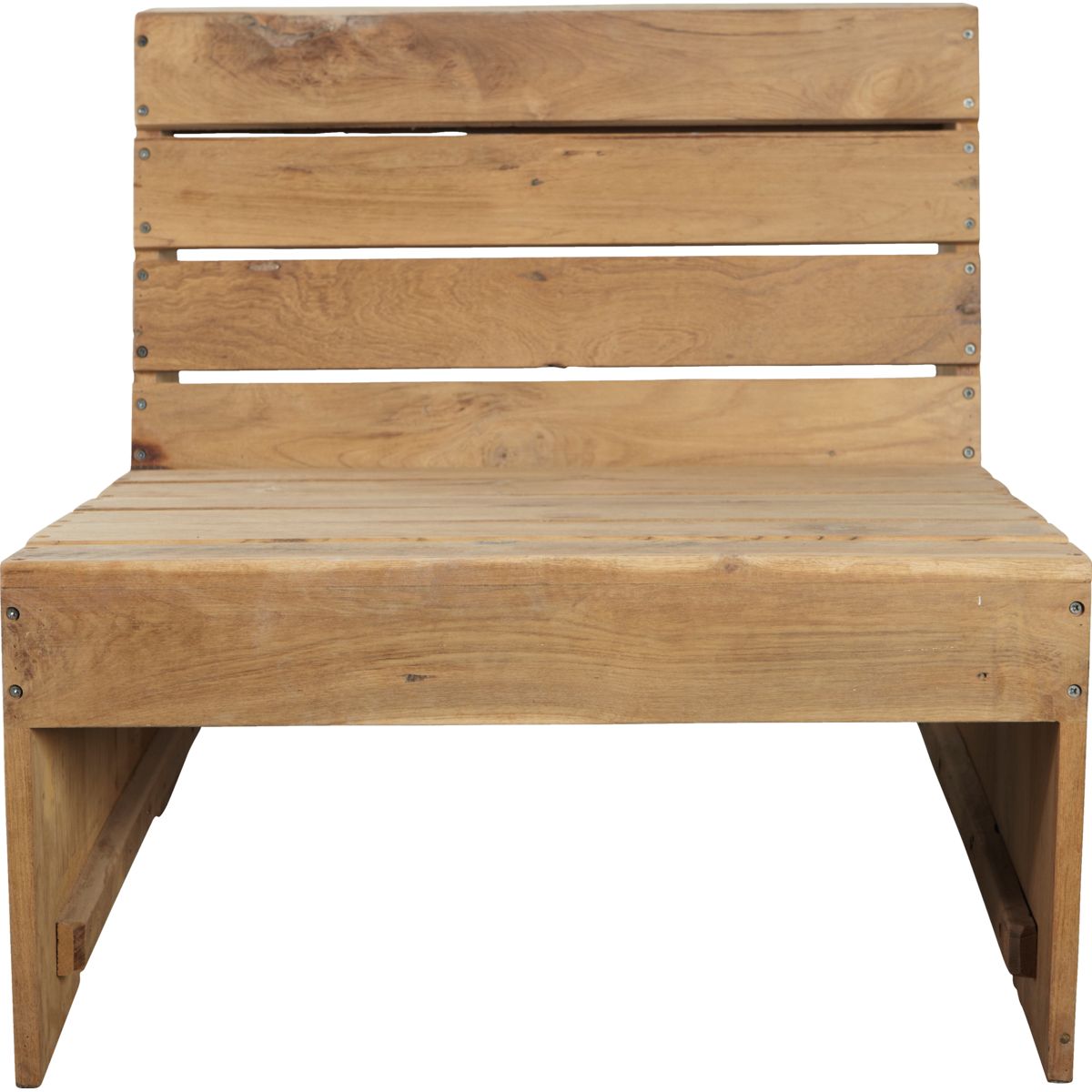 Loungestol, HDWoodie, Natur - Nature / Teak / l: 60 cm, w: 83 cm, h: 66 cm