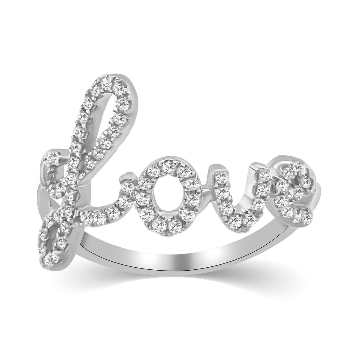 "Love" Diamantring I 14 Kt. Guld eller hvidguld, 0.24 ct Diamanter - 48