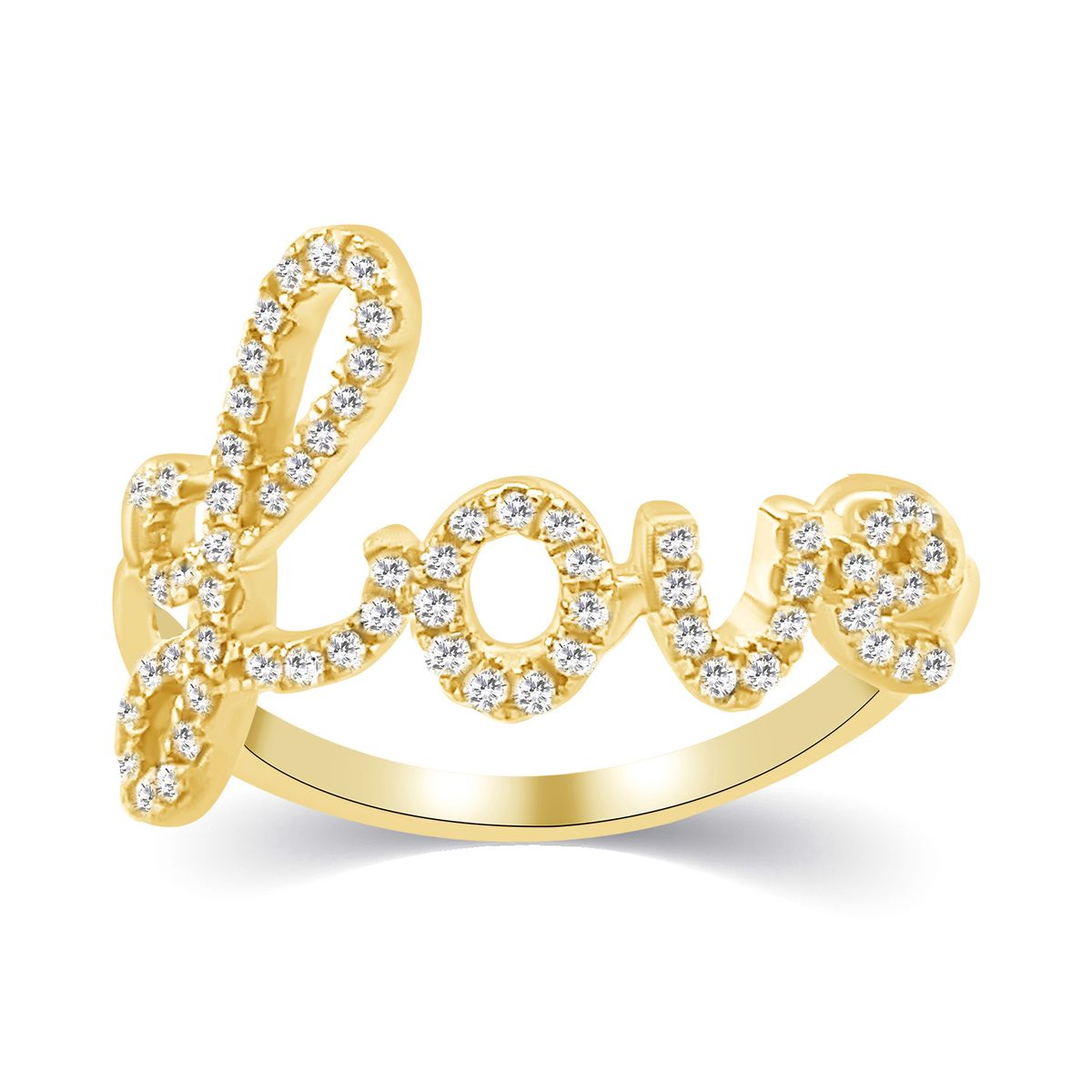 "Love" Diamantring I 14 Kt. Guld eller hvidguld, 0.24 ct Diamanter - 49