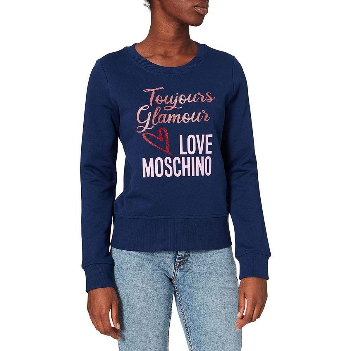 Love Moschino Blue Cotton Dame Sweater