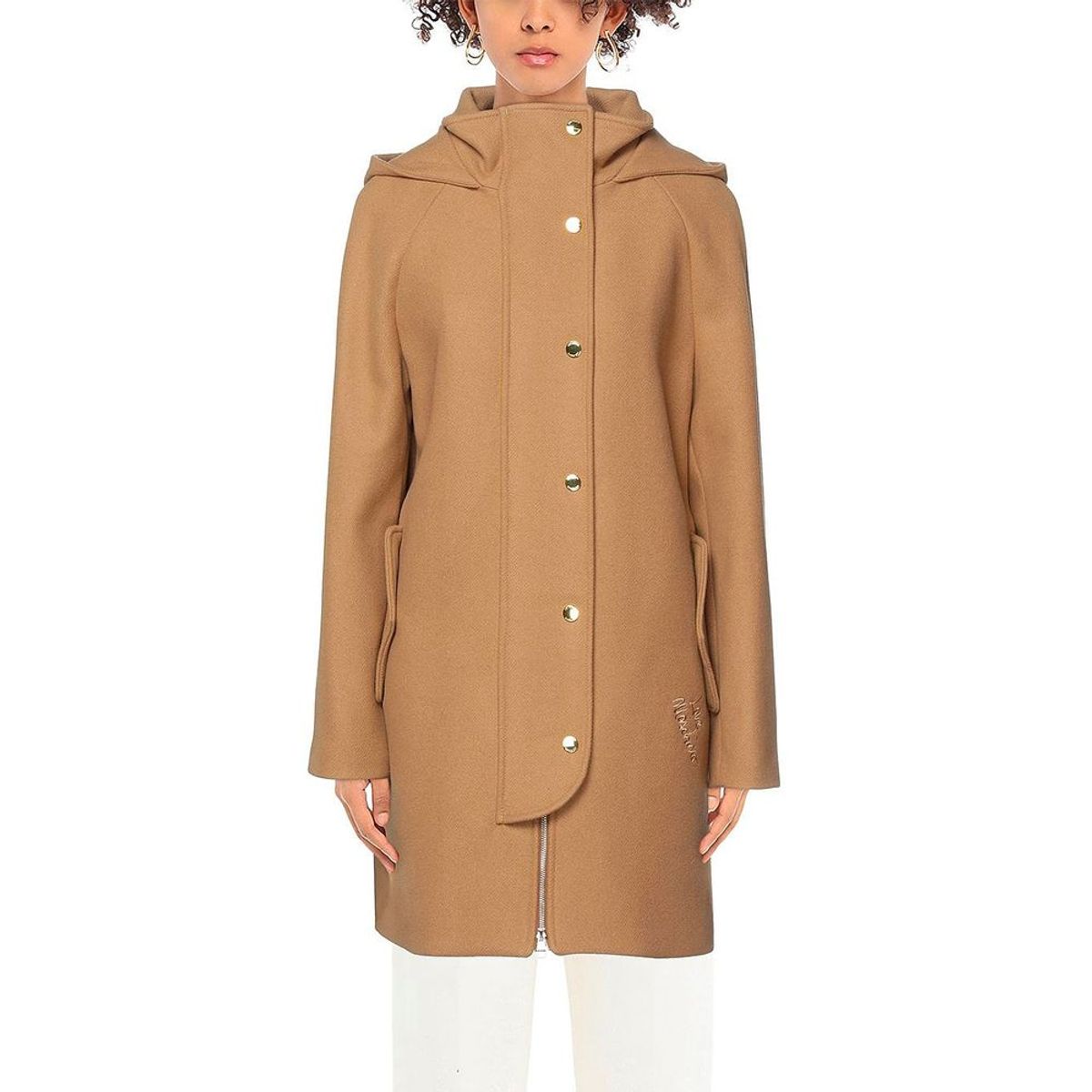 Love Moschino Brown Wool Dame Coat