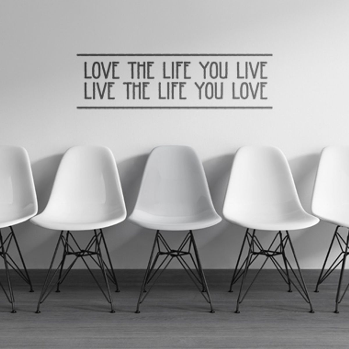 Love The Life wallsticker af Alan Smithee, 82x23 cm