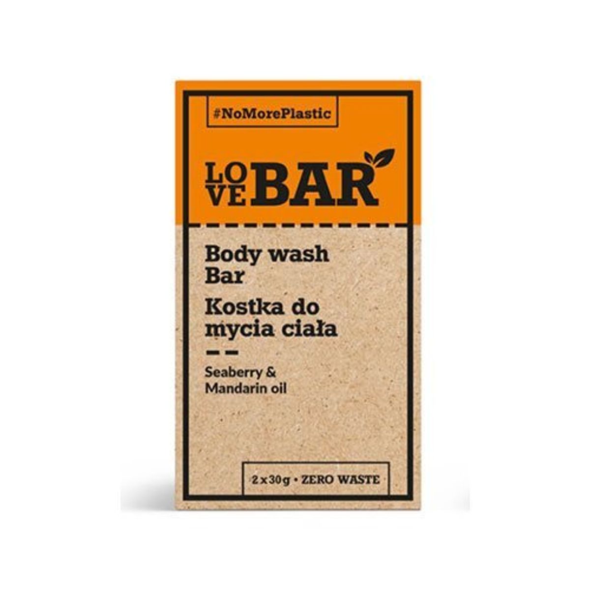 LoveBar Bodywash Bar m. Seaberry & Mandarin olie - 60 g.