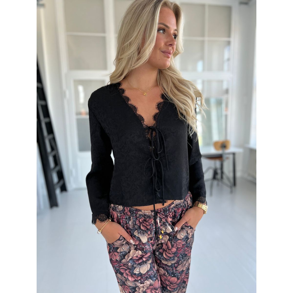 Lovie and Co black blouse