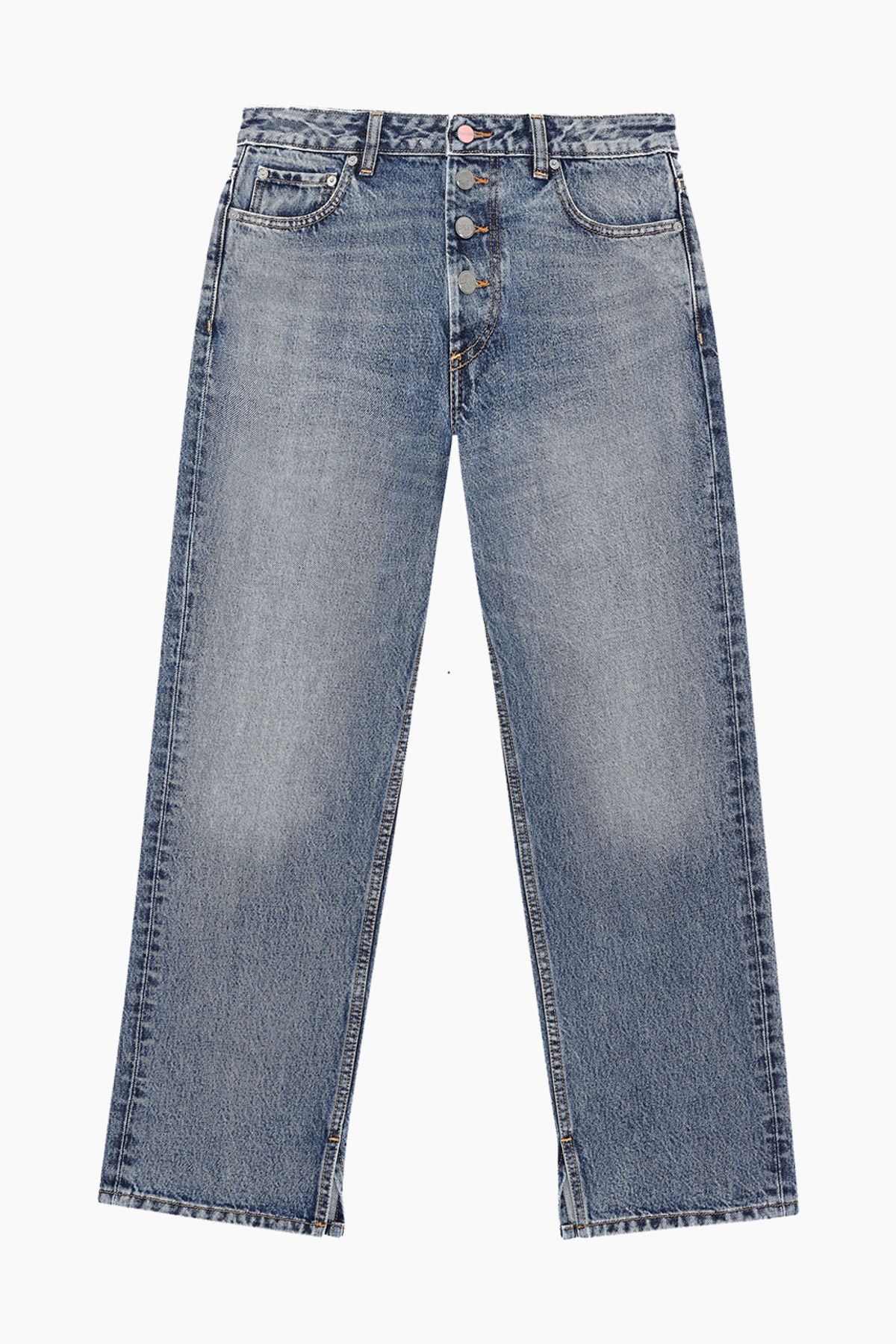 Lovy Jeans - Mid Blue Vintage - GANNI - Blå 26/34