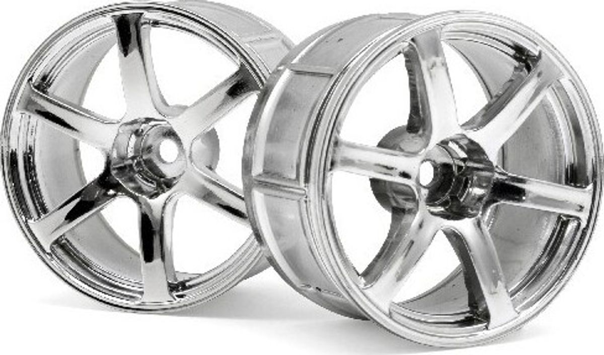 Lp32 Wheel Yokohama Avs Model T6 Chrome (2pcs) - Hp33466 - Hpi Racing