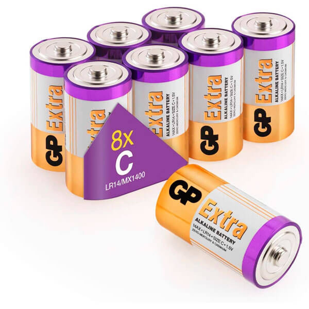 LR14 batteri / GP EXTRA C batteri / 8 stk