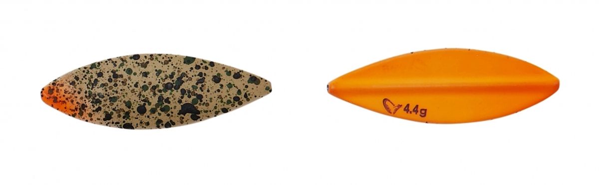 Lt Stickel Blade Rigged Sinking Pellet Gennemløbs Blink Pellet Uv Orange 4,4g 4,2 cm