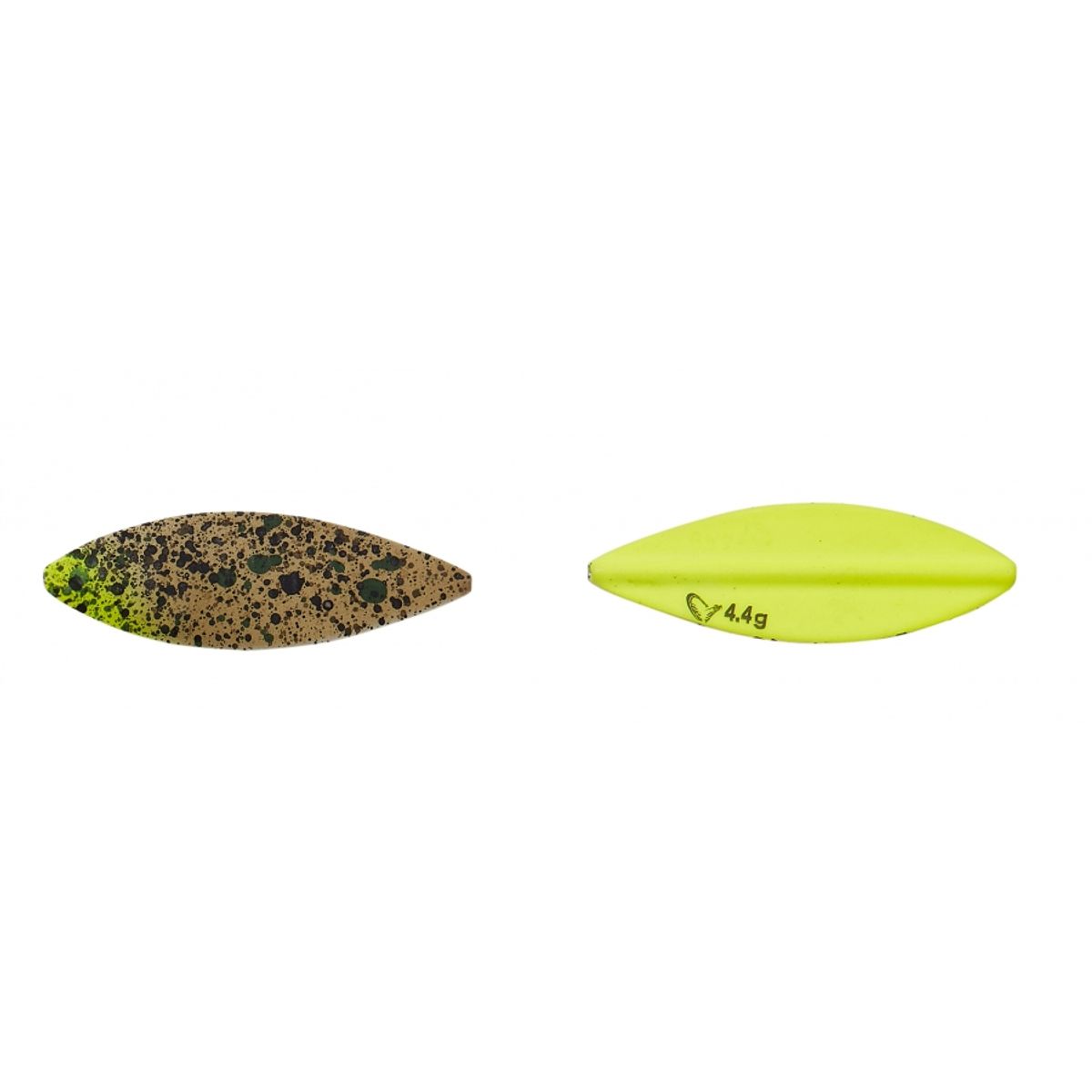 Lt Stickel Blade Rigged Sinking Pellet Gennemløbs Blink Pellet Uv Yellow 4,4g 4,2 cm